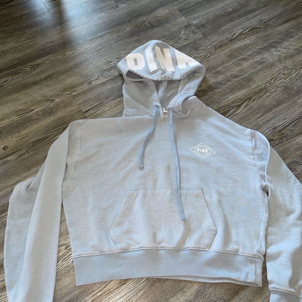 Cropped VS pink hoodie. Size small.